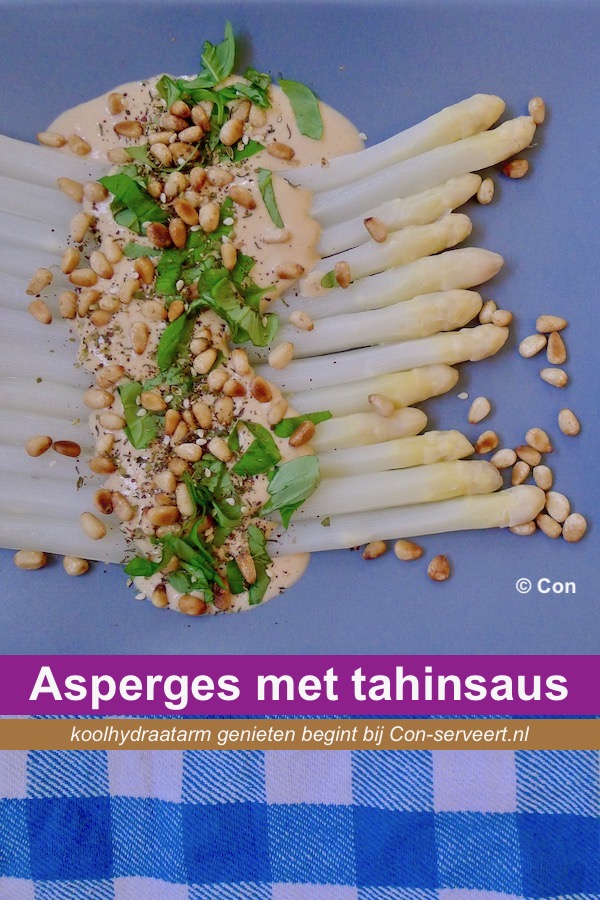 Asperges met tahinsaus recept - koolhydraatarm genieten begint bij con-serveert.nl
