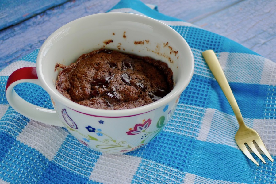 Nutella mug cake, keto en glutenvrij recept - koolhydraatarm genieten begint bij con-serveert.nl