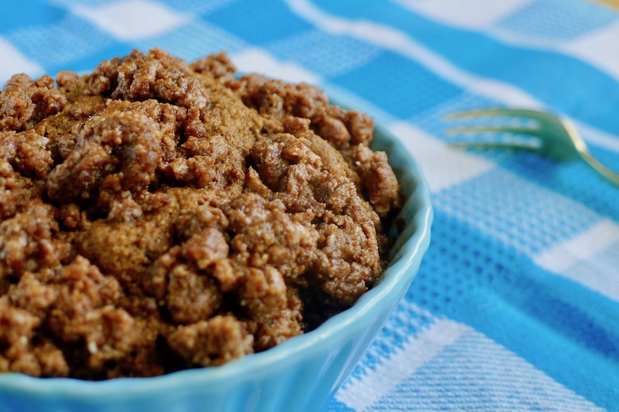 Ontbijt Streusel mug cake, koolhydraatarm recept - koolhydraatarm genieten begint bij con-serveert.nl