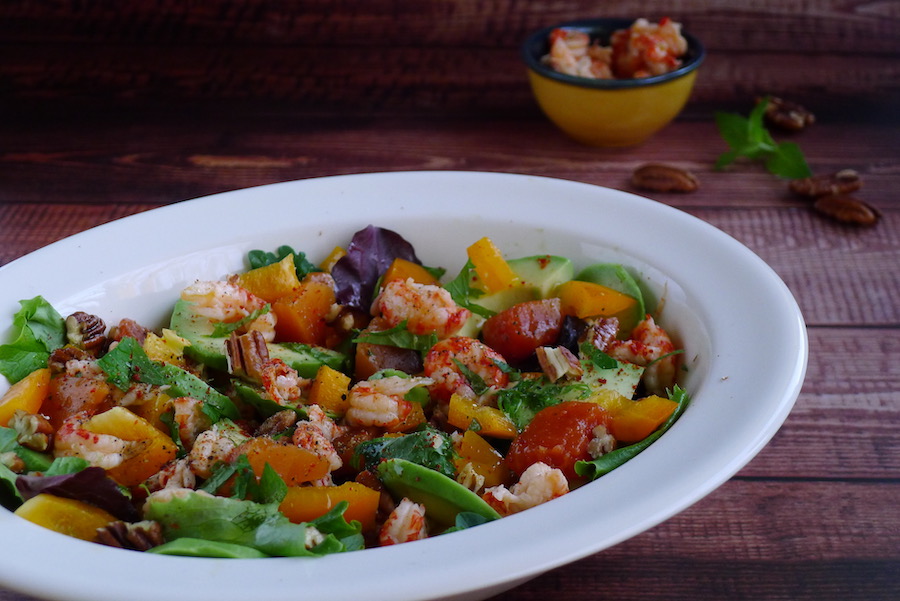 Papaja salade met rivierkreeftjes, koolhydraatarm recept - koolhydraatarm genieten begint bij Con-serveert.nl