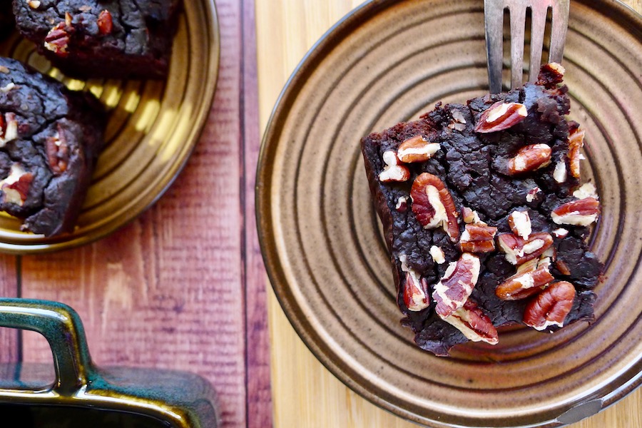 Kastanje brownies met pecannoten