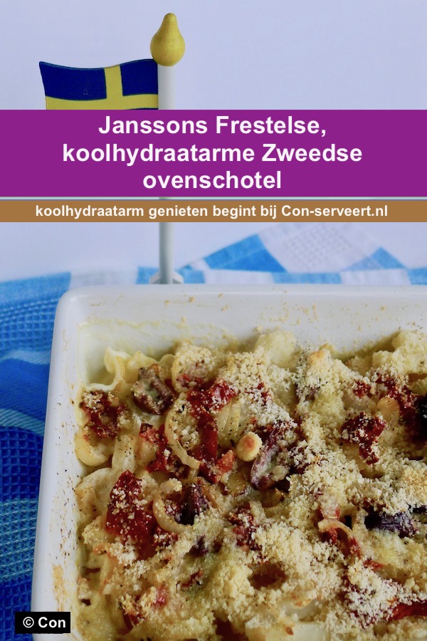 Janssons Frestelse, Zweedse ovenschotel recept - koolhydraatarm genieten begint bij www.con-serveert.nl