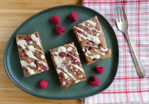 Frambozen blondie koekrepen, keto recept - koolhydraatarm genieten begint bij Con-serveert.nl