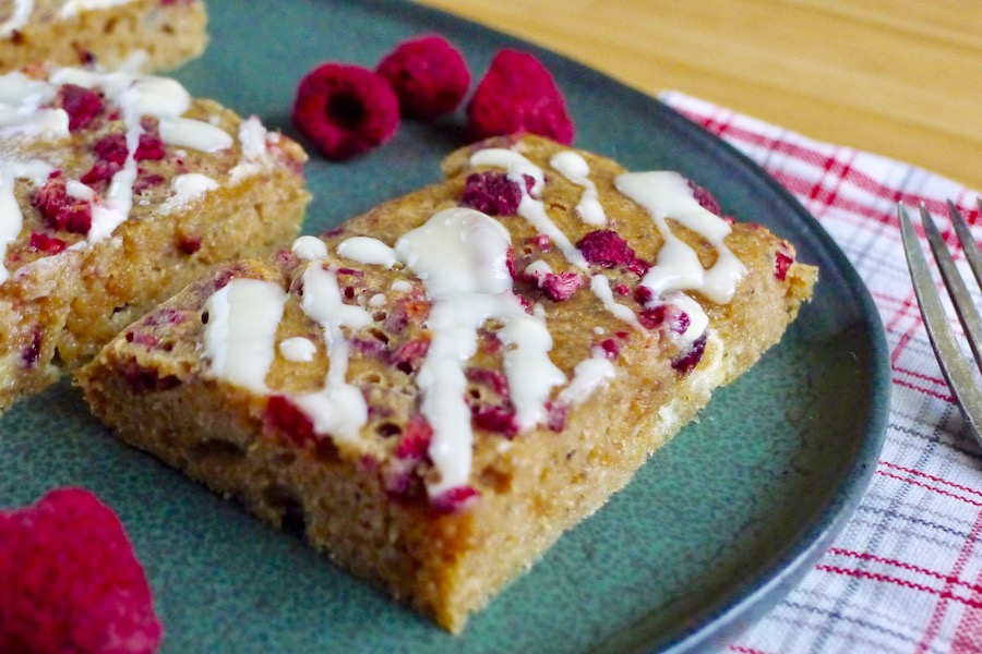 Frambozen blondie koekrepen, keto recept - koolhydraatarm genieten begint bij Con-serveert.nl