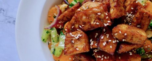 Ovengebakken miso tempeh