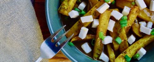 Koolraap friet à la poutine