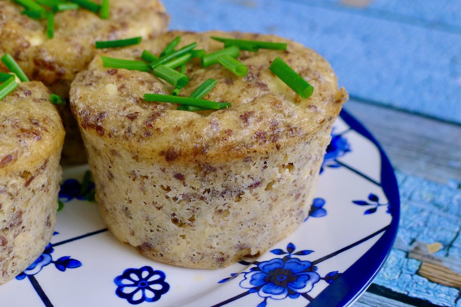 Hartige feta muffins, keto recept - koolhydraatarm genieten begint bij www.con-serveert.nl
