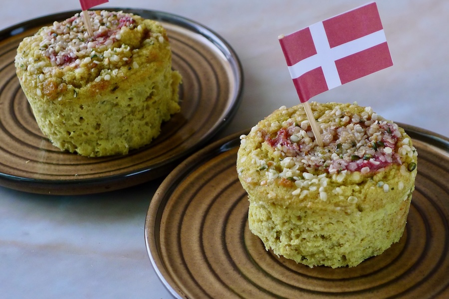 Rabarber muffins met saffraan