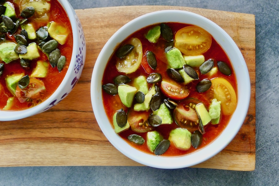 Tomaten paprika gazpacho