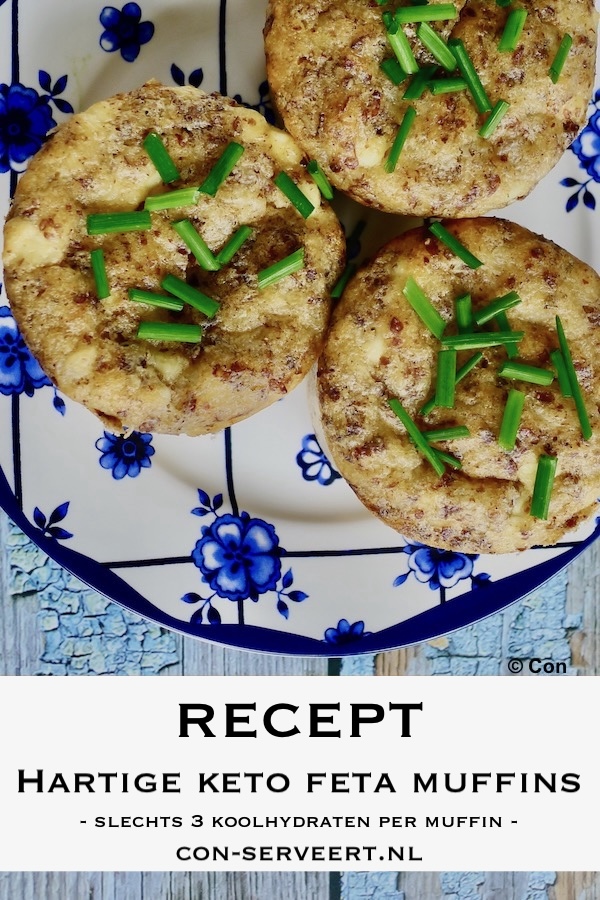 Hartige feta muffins, keto recept - koolhydraatbewust genieten met con-serveert.nl