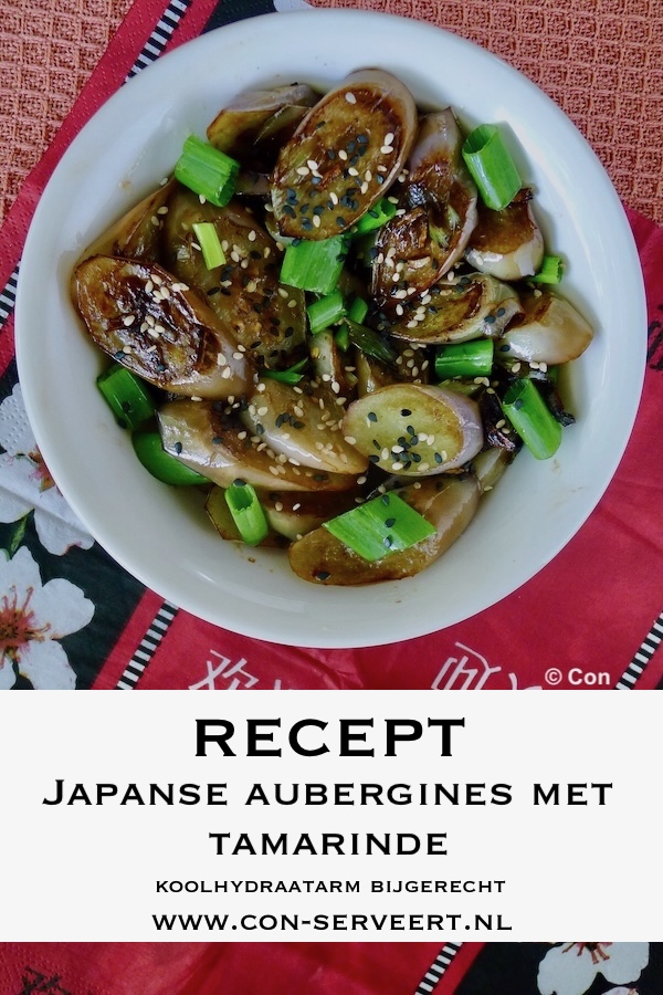 Japanse aubergines met tamarinde, koolhydraatarm recept - koolhydraatbewust genieten begint bij Con-serveert.nl